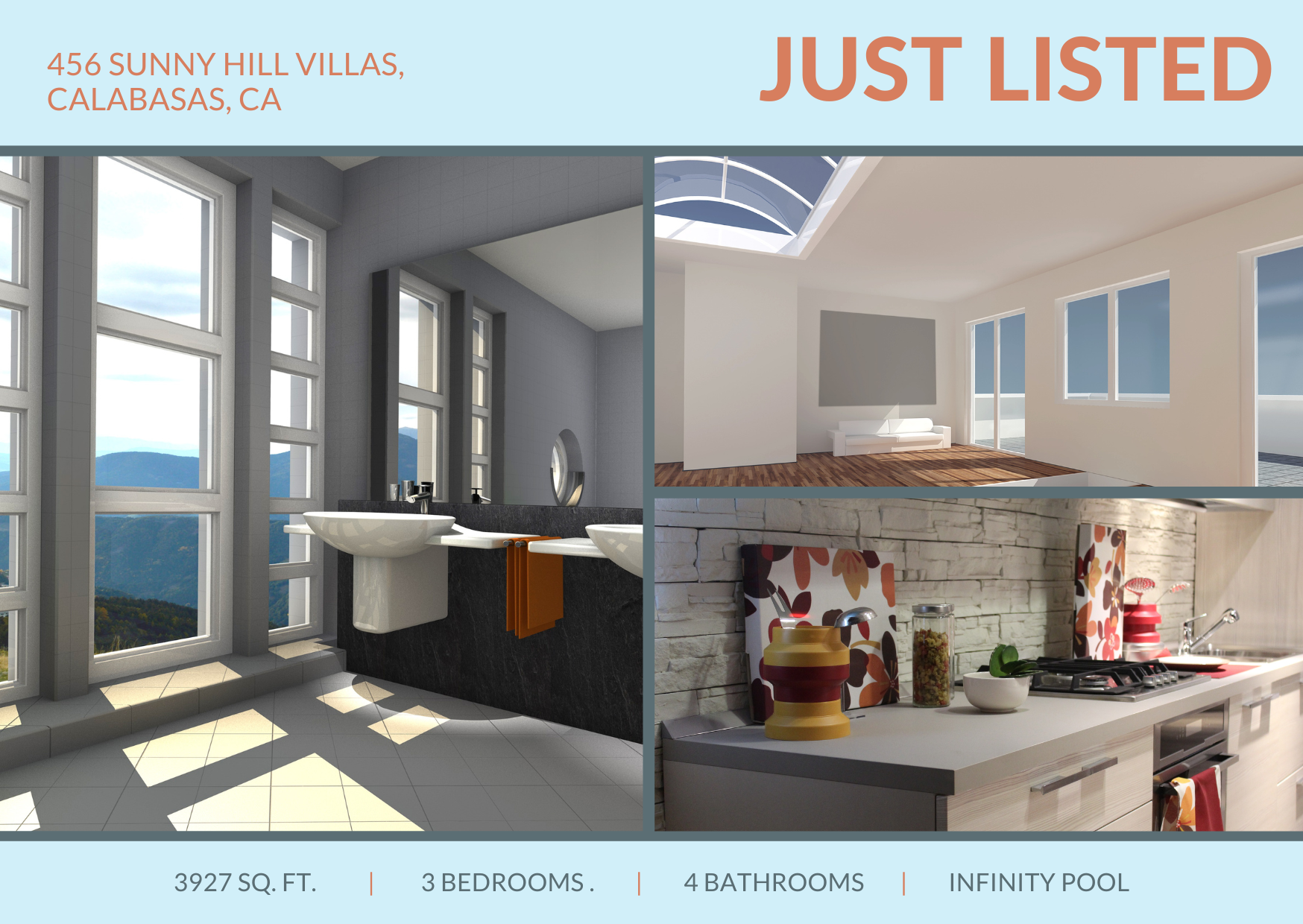 Lines Just Listed Postcard