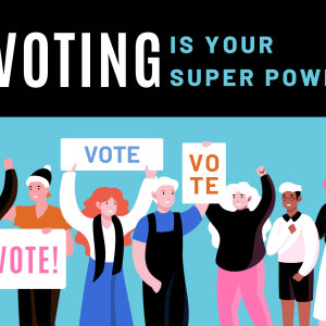 Blue and Black Voter Education Postcards