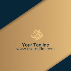 Blue and Gold Modern Business Consultant Business Card