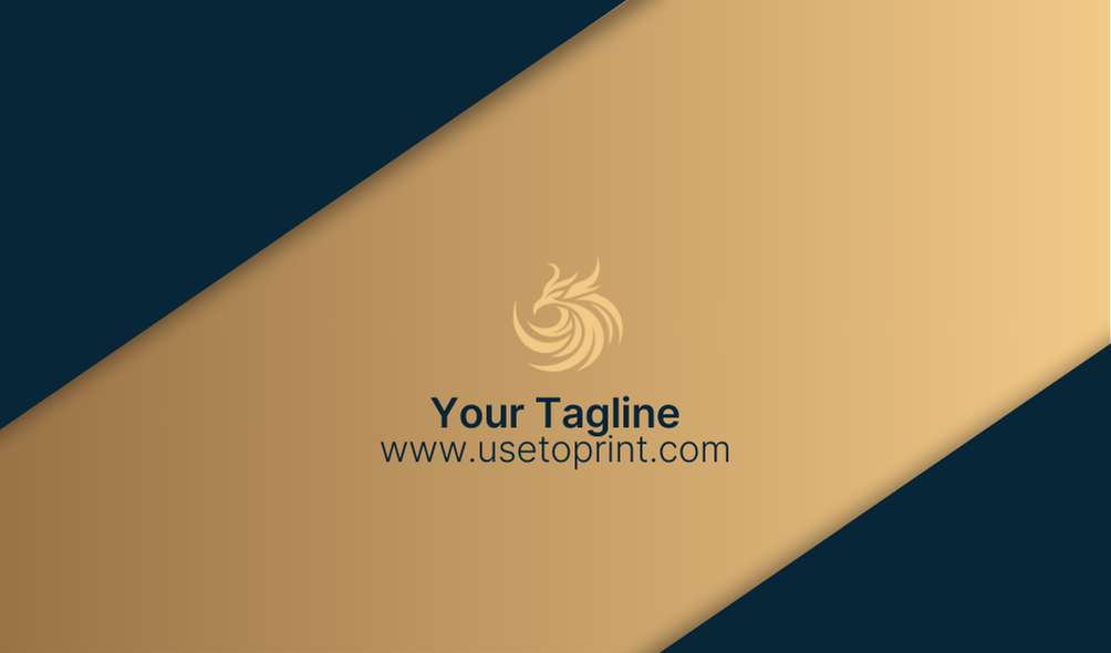 Blue and Gold Modern Business Consultant Business Card