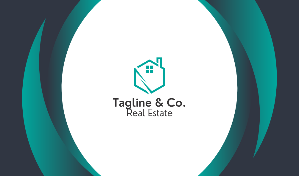 Blue and White Elegant Business Card