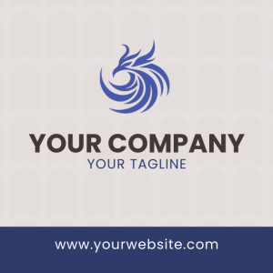 Blue Grey Minimalist Modern Business Card