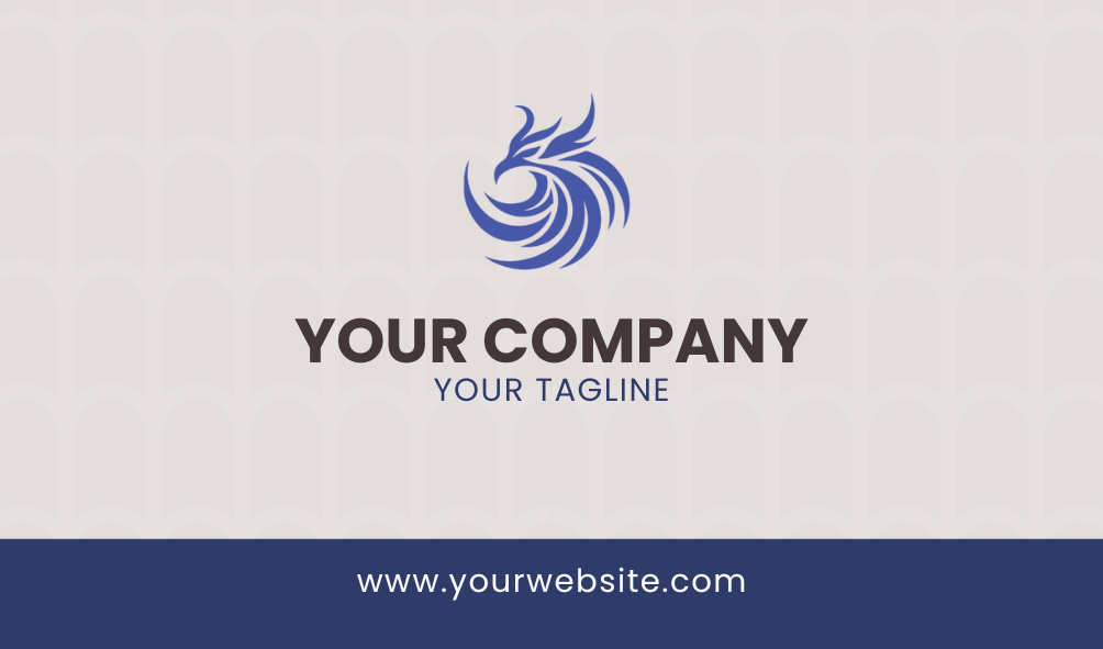 Blue Grey Minimalist Modern Business Card