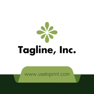 Green and White Modern Business Card