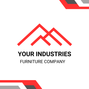 Red and White Minimalist Furniture Business Card