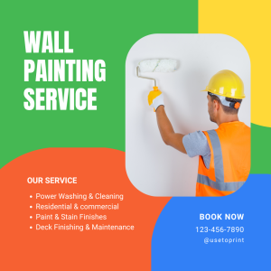 Colorful Modern Wall Painting Service Instagram Post