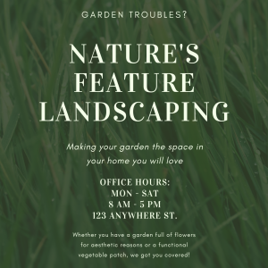 Green Grass Bordered Lawn Care Flyer